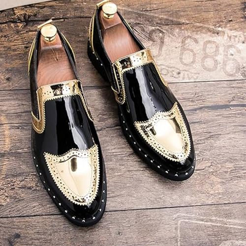 Men's Business Loafers Oxford Style Slip-On Wedding Driving Shoes3