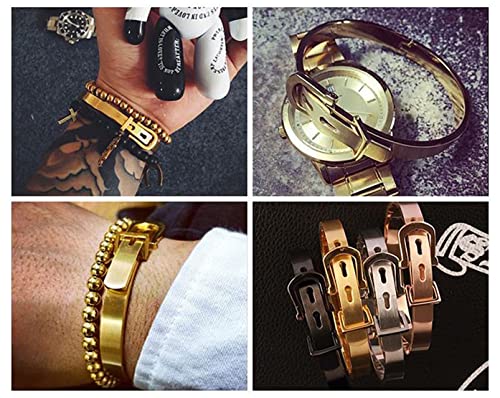 Jaline Gold Silver Rose Gold Plated Bracelets For Men Women Roman Numeral Bangle Bracelet Stainless Steel Personalized Engraved Unisex Gift (2 Pcs Womens Gold Bangle) #TOP7