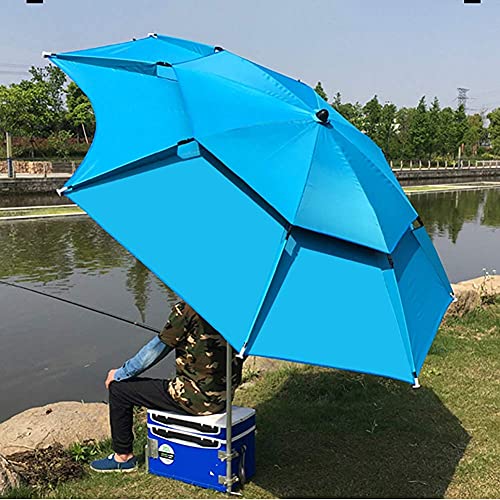 Parasol pour plage à 8 côtes robustes et parapluie de pêche réglable