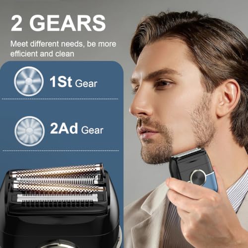 Image of Electric Foil Shavers for Men: 4 Floating Blades & Dual Speed