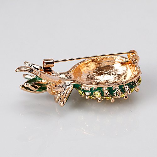 Image of AOCHEE Fruit Brooch Pineapple Brooches for Women Crystal Brooches Fruit