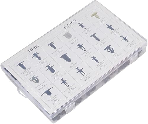 Miniatura 7 de SCITOO Kit de repuesto para tornillos de expansión de 18 tamaños, 18 tamaños, clips de remache de empuje, 1 unidad