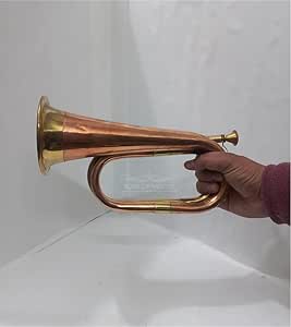Amazon.com: Copper Bugle Cavalry Trumpet Copper Instrument for School ...