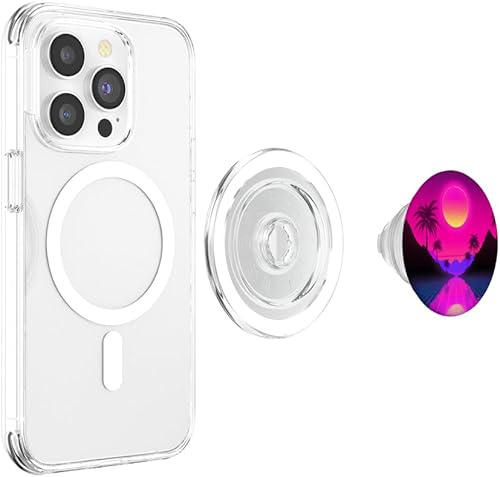 Miniatura 4 de Retrowave 80s Synthwave Vaporwave PopSockets MagSafe PopGrip for iPhone