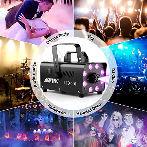 Smoke Machine, AGPTEK Fog Machine with 13 Colorful LED Lights Effect
