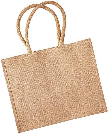 Westford Mill Classic Jute Shopper Bag (21 Liters) (One Size) (Natural)