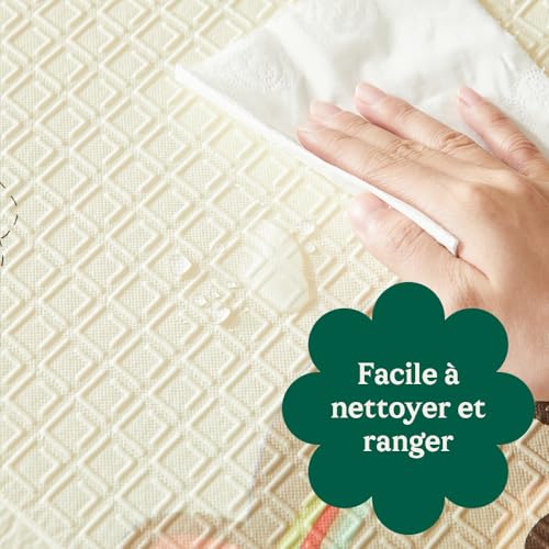 CASABEL Tapis d’Éveil Bébé, Épais & Doux, 180x150cm Motif Petits Animaux – vue 6