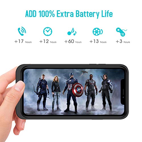 Feob Battery Case For Iphone 11 Pro Max, Upgraded 6500Mah Portable Charging Case Protective Charger Case Extended Battery Pack For Iphone 11 Pro Max [6.5 Inch]-Black #TOP3