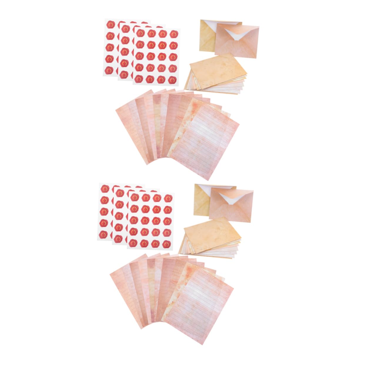 Set de Papelería Vintage para Cartas, 100 Hojas de Papel | Sobres a Juego, Diseño Retroinspirado con Líneas para Escritura, Papel Optimizado para Notas y Comunicación Diaria
