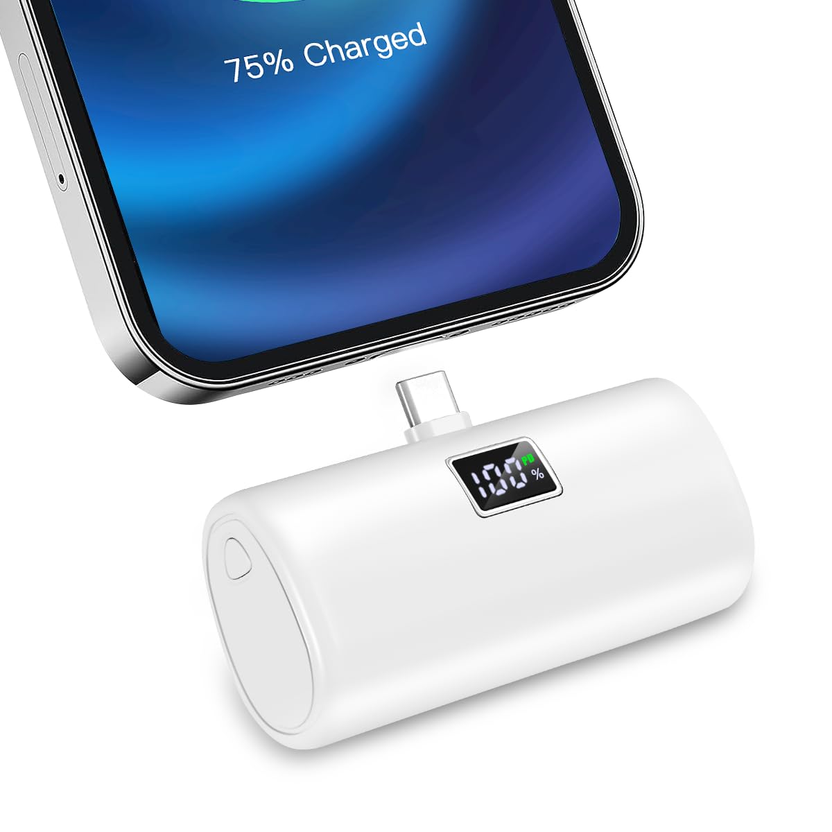 Portable Charger for iPhone 15, [5000mAh] USB-C Power Bank with 20W PD Fast Charging, Mini Portable Battery Phone Charger for iPhone 16/15/15 plus/15 pro/15 pro Max/Android/Samsung/Moto/LG,White