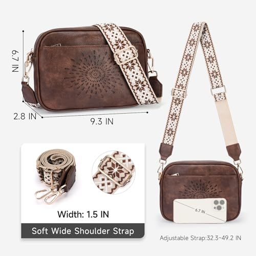 Image of APHISON Crossbody Bags for Women Trendy,Vegan Leather Small Crossbody Purses Shoulder Handbags with Adjustable Strap