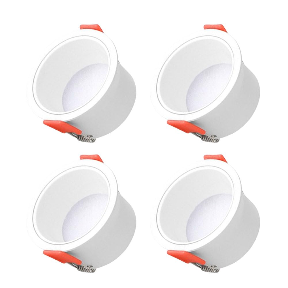 JKJZSALJ 4-Pack 3.2" Led Can Lights Retrofit Recessed Lighting,Dimmable Adjustable Retrofit,7W Baffle Trim,Simple Installation Can Lights,White