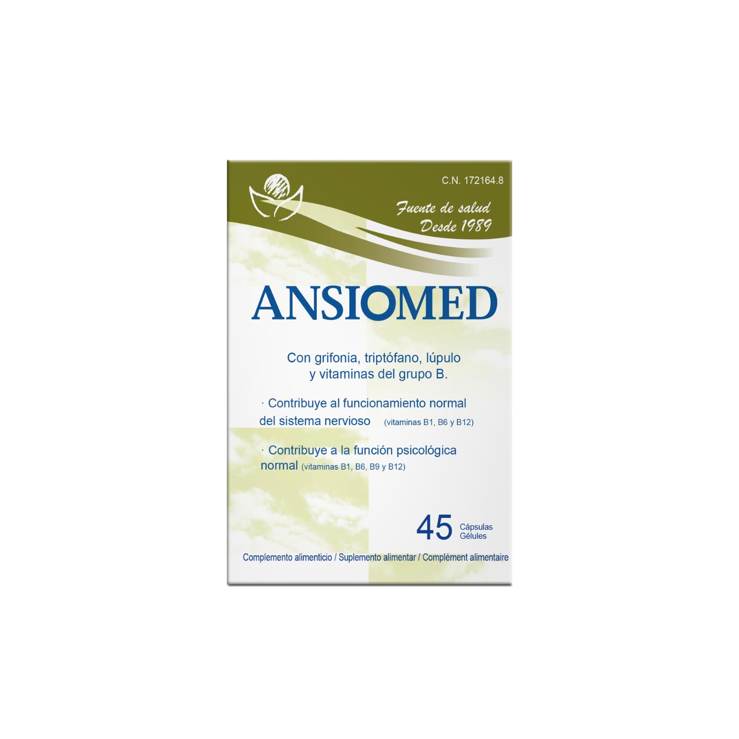 Pack Especial Bienestar Psicológico y Concentración - Ansiomed 45 Cápsulas - Ayuda tu Bienestar Psicológico + Concentral 30 Cápsulas - Ayuda a la Concentración frente al Estrés