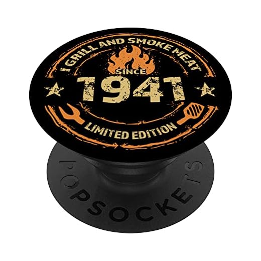 Yo asar y fumar carne desde 1941 - 81 cumpleaños PopSockets PopGrip Intercambiable