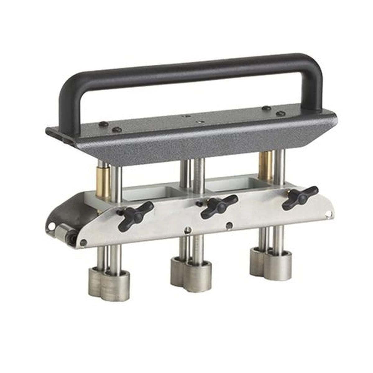 Dobladora de metal, freno manual de chapa con calibre, herramienta de rodillo de borde con 6 rodillos para bordes rectos y curvos, ideal para placas de acero, cobre y aluminio