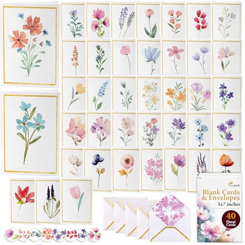 Only Zest 016 40 Pack Blank Cards And Envelopes 5X7 cover