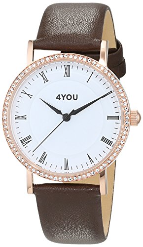 4 YOU Damen-Armbanduhr Analog Quarz Kunstleder 250007002 Cover