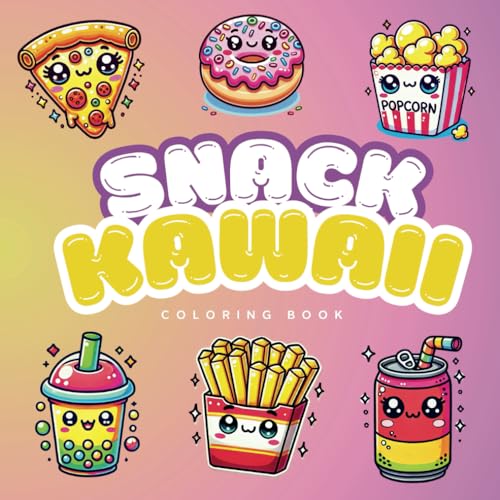 Kawaii Snacks & Getränke – Das zuckersüße Malbuch für alle Altersgruppen: Über 30 süße Motive zum ausmalen