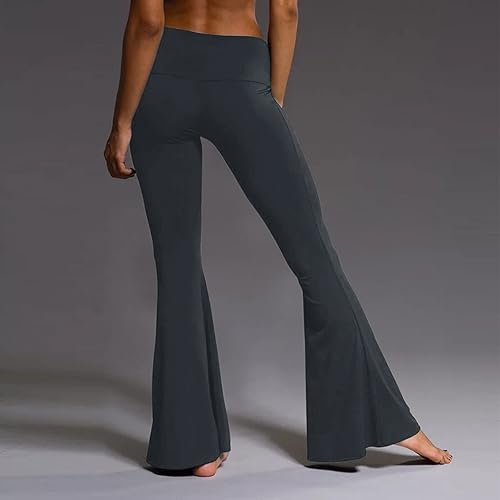 Vista 3 de Bell Yoga Flare Palazzo Bottom Pantalones Pantalones altos Cintura Pierna Pantalones anchos Pantalones de Yoga Pantalones Recortados Flare Yoga