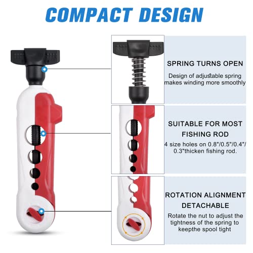 Mini Line Spooler Portable Fishing Line Winder Machine Adjustable Spinning Baitcast Reel Spooler Wrapper Spooling Station Tool for Various Rods - Image 3