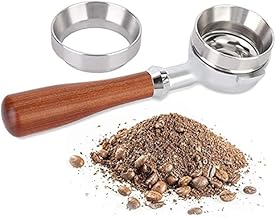 58mm Espresso Dosing Funnel, Aluminum Alloy Universal Coffee Dosing Ring Compatible with 58mm Portafilter Magnetic Coffee Machine Accessories for Home Cafe Use (Silver)