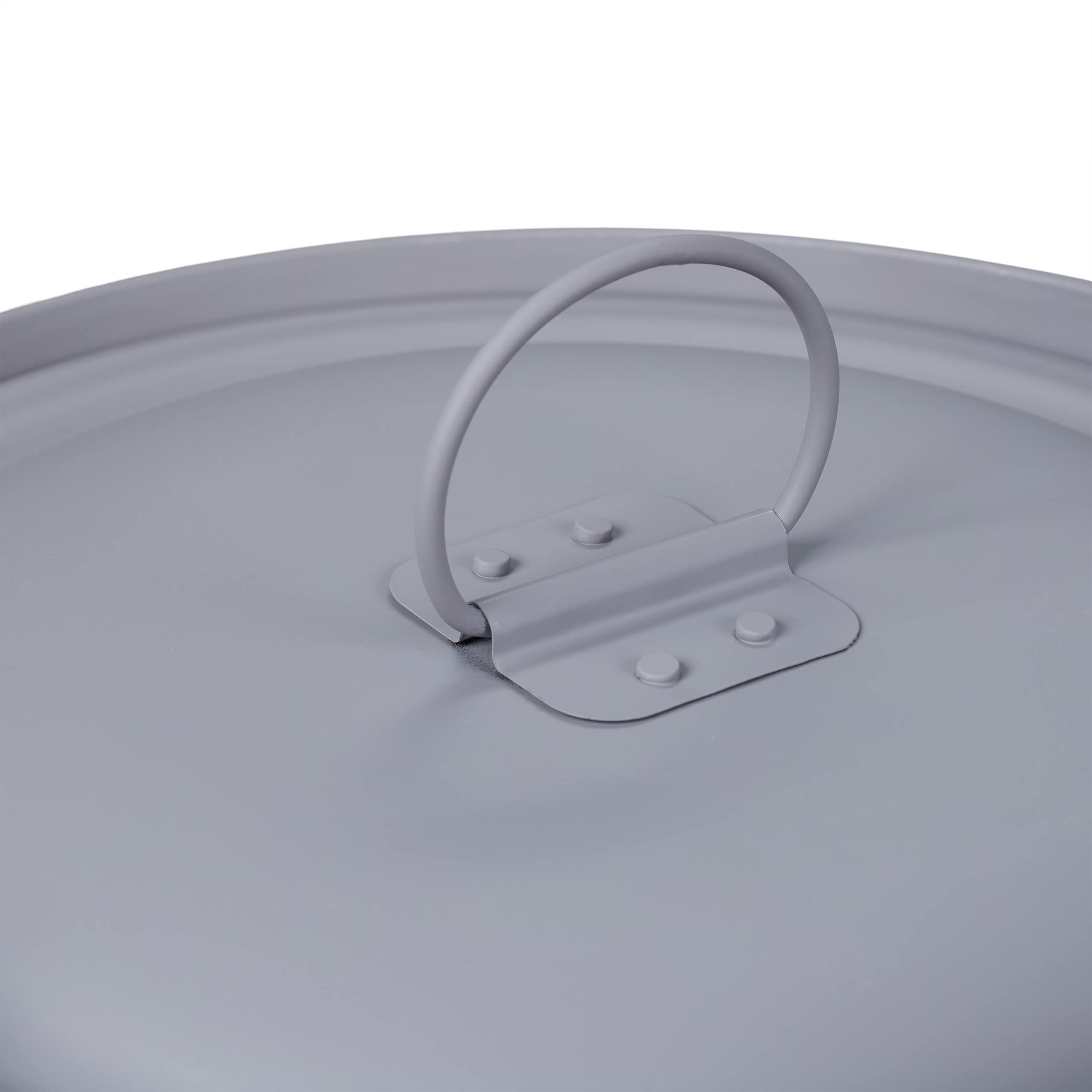 Relaxdays Secchio Raccoglicenere 12 L con Coperchio e Impugnatura Grigio