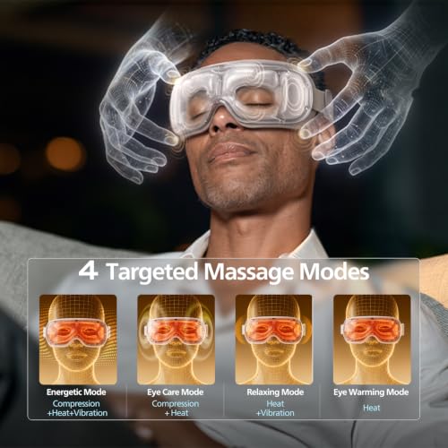 PHILIPS Eye Massager with Heat,Heated Massage Eye Mask with 4 Mode, Grey - image 5