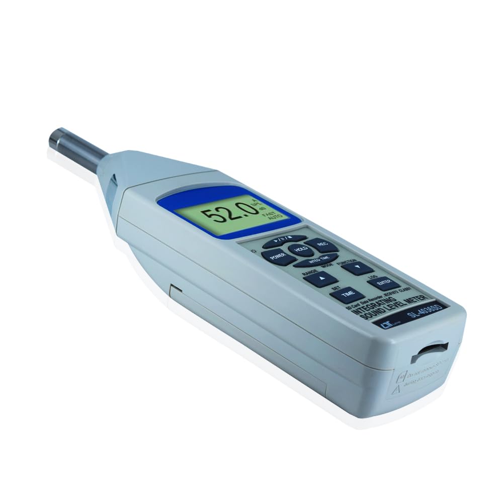 *Envío el mismo día* Sonómetro portátil en tiempo real de clase 1 (rango: 30 dB a 130 dB) para ruido industrial, tráfico, teatros y control de contaminación acústica | Modelo: SL-4036SD