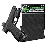 Dragon Grips Universal Gun Grip Tape, 5 x 7 PVC Non-Slip Black Rubber Grip Tape, Enhanced Grip During Firing for Increased Accuracy, Suitable for Rifles, Shotguns, Pistols, Made in USA, 2 Pk