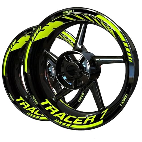 QYGGBD Pegatinas para Llantas Pegatinas Reflectantes para Llantas Motocicleta para Yamaha TRACER7 Tracer 7 Pegatinas Llantas Ruedas, Calcomanías Reflectantes Bujes Ruedas Juego Completo