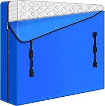 Mattress Moving Bag King Size, Heavy Duty Mattress Cover with Durable Zippers, Plastic Waterproof Mattress Protector with 8 Strong Carrying Handles, Reusable for Storage House Moving, Blue