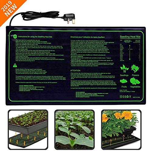 Seedling Heat Mat, Heating Mat Heated Propagator, Hydroponic Seedling Reptile Plant for Outdoor Indoor Gardening Greenhouse, Durable Waterproof, 10