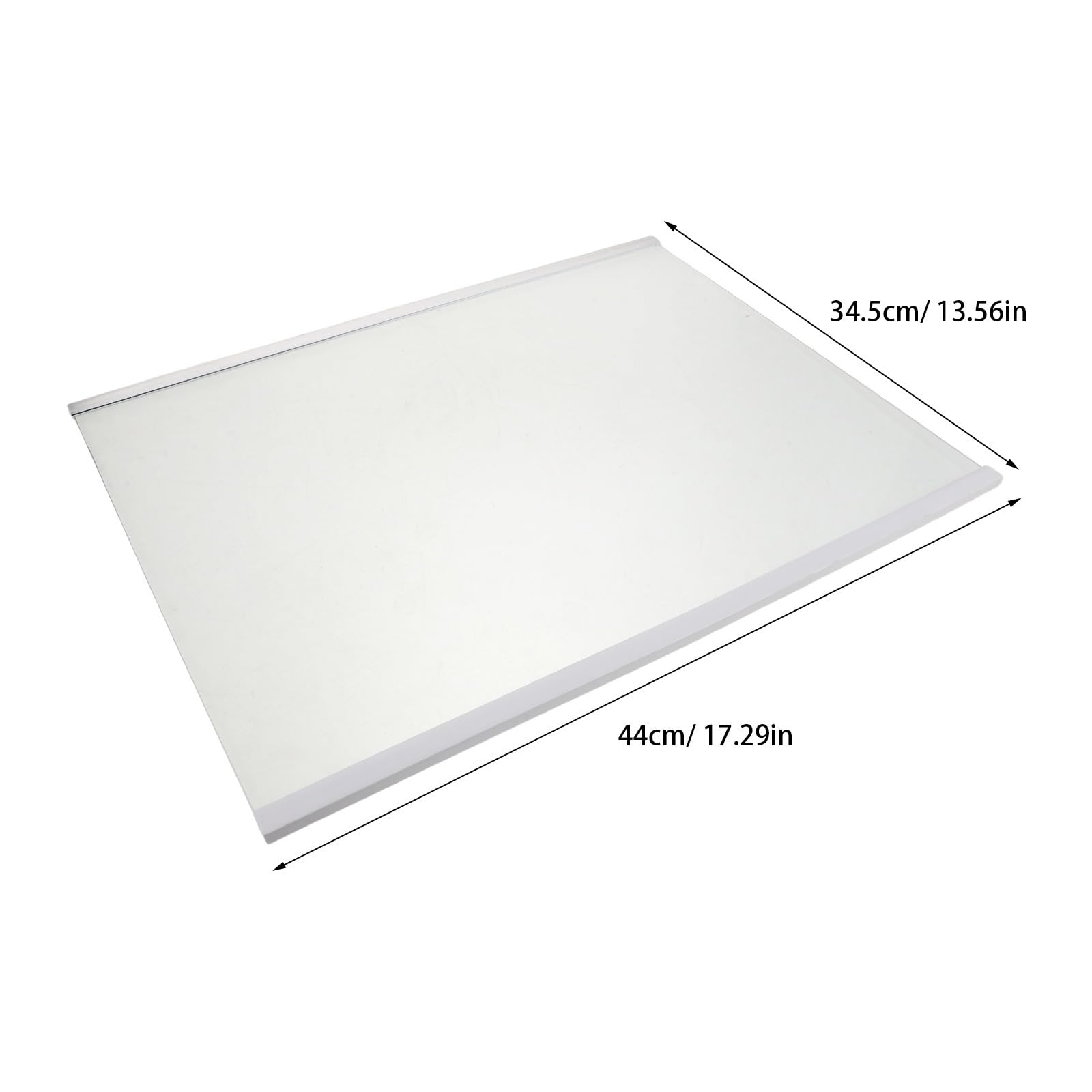 Ripiano Frigo in Vetro Temperato 17, 32x13, 58 Pollici | Pannello Divisorio Trasparente, Bordi senza Sbavature, per Freezer e Cucina