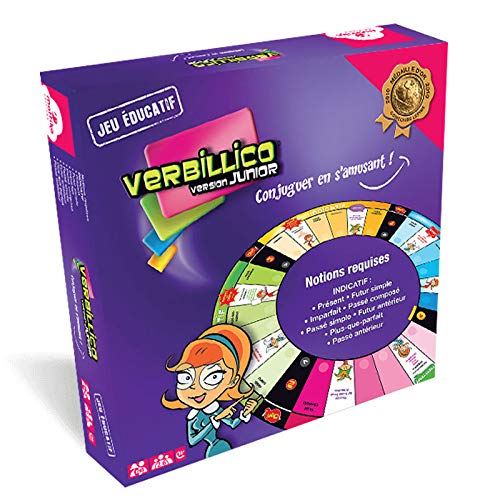 Verbillico Junior Jeu de société éducatif conjugaison 8 Ans et Plus