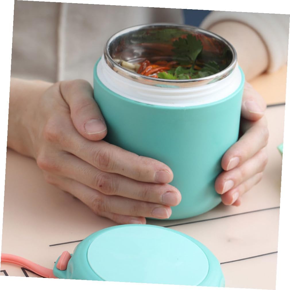 2pcs Portable Stainless Steel Insulated Soup Cup Thermal Food Jar for Oats Milk and Soup Office and Travel Use