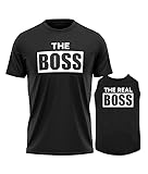 Dog and Owner Matching Clothes - Adorable The Boss The Real Boss Dog Matching Outfits with Owners - Soft Pet Clothes - Black
