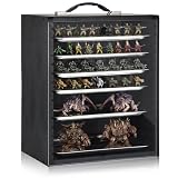 Miniature Carrying Case for Collectibles Miniatures, Wooden Display Cases with 6 Trays, Miniature Display Case Miniatures Transport Case