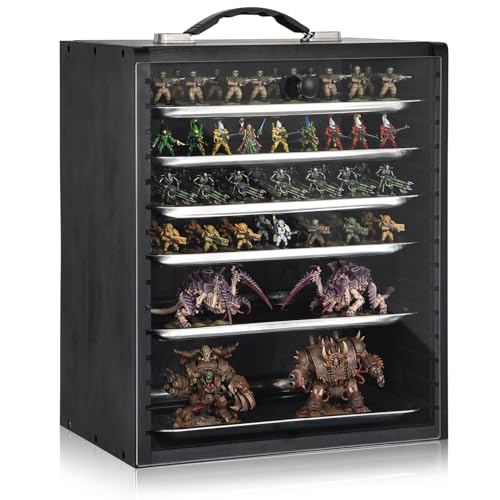 Miniature Carrying Case for Collectibles Miniatures, Wooden Display Cases with 6 Trays, Miniature Display Case Miniatures Transport Case, Image 1 Miniature Carrying Case for Collectibles Miniatures, Wooden Display Cases with 6 Trays, Miniature Display Case Miniatures Transport Case, Image 1