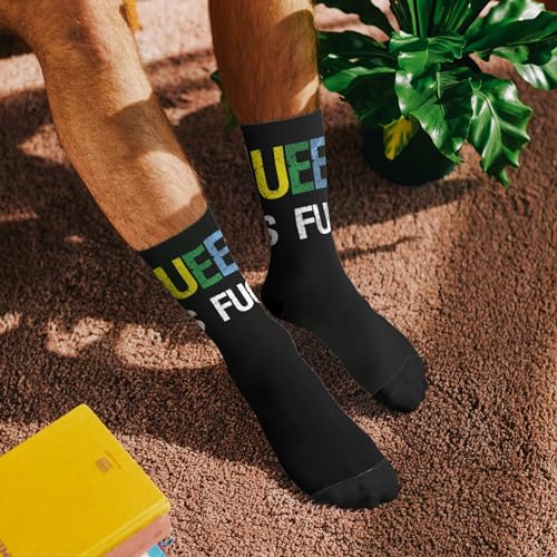 Queer As Fuckk Mens Boot Socks LGBT Liner Sock Youth High Socks Funny Sock4
