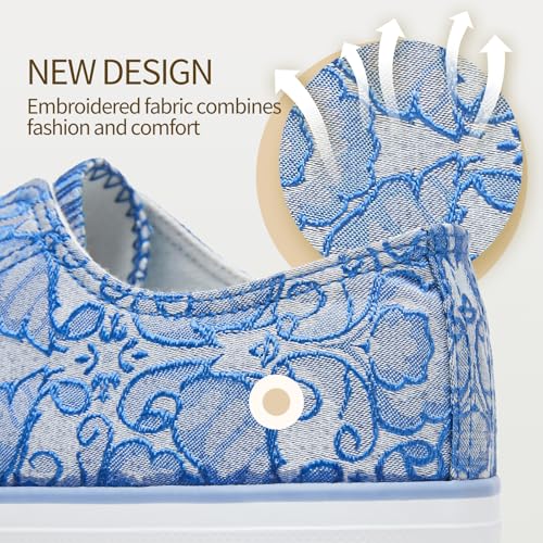 Image of yageyan Womens White Tennis Shoes Low top Canvas Sneakers Women Fashion Shoes for Walking Casual Canvas Comfortable