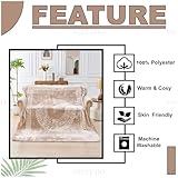 VELVETIO Easy Care Greek Blanket Double (150 x 200cm), Soft Sherpa Warm Thick Polyester Fleece Throw, Extra Large Cuddly & Fluffy Blankets for Sofa Bed, Mink - Image 4