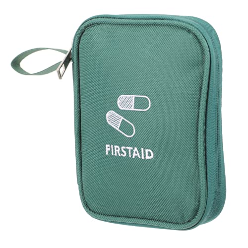 SHERCHPRY Kit De Primeros Auxilios Medicamento Pequeño Bolsa De Primeros Auxilios Vacía Botiquín De Primeros Auxilios Mini Bolsa De Primeros Auxilios Vacia Maletín De Viaje Tela Oxford Verde