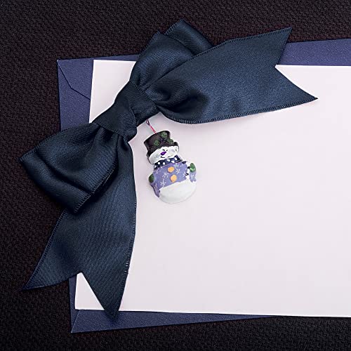 Image of Solid Color Double Faced Navy Blue Satin Ribbon 1 /2 inch X 25 Yards, Ribbons Perfect for Crafts, Wedding Decor, Bow Making, Sewing, Gift Package Wrapping and More