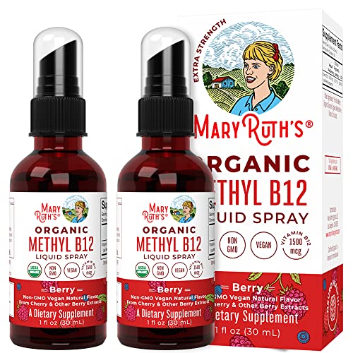 Organic Vitamin B12 (Methyl) Liquid Sublingual Spray by MaryRuth's review