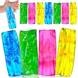 Sonwyoung 12 Pcs Water Wigglers Snake Toy Fidget Water Snake Trick Stress Toy Can't Hold Novelty Trick Slippery Tube for Home School Birthday Gifts, 4.33 x 1.57''(Lovely)