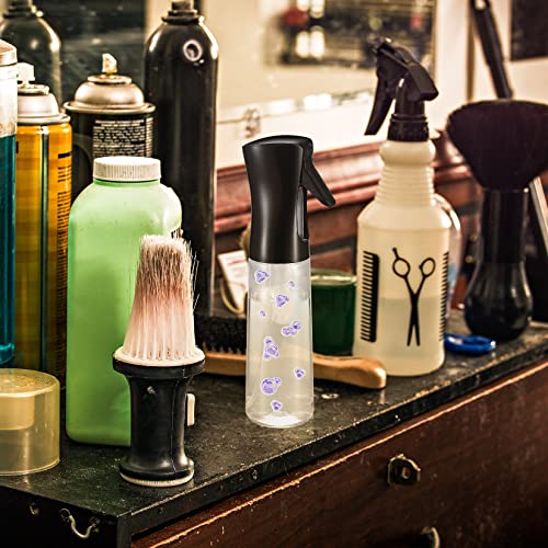 Foto von Haarsprühflasche 300 ML Wasserspray Sprühflaschen, Kontinuierlicher Wasserflaschens, Blumensprüher Haar Wasserspray, Wassernebel Spray Bottles für Garten Pflanzen Frisuren (Transparentes Schwarz)