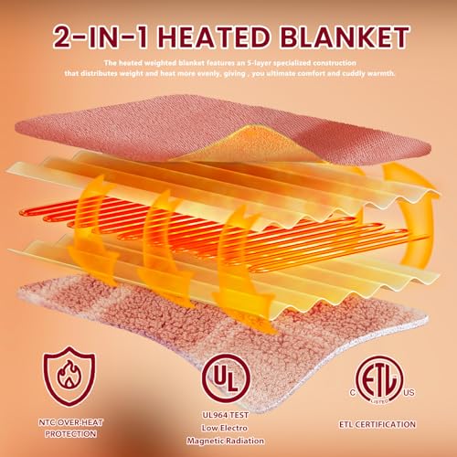 JKMAX Heated Electric Blanket Full Size - 72"x84" Flannel Heating Blanket with 10 Heating Levels & 5 Time Settings Over-Heat Protection, Winter Warmer for Adults with ETL Certification(Pink)