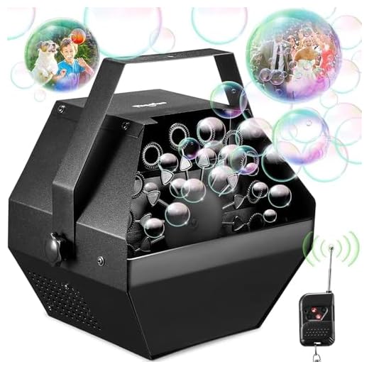 Bubble Machine, Wired and Wireless Remote Control Bubble Blower Machine with Over 800+ Bubbles/M, Theefun Plug-in Kids Bubble Machine for Parties Wedding Birthday-Indoor & Outdoor Use with AC Adapter