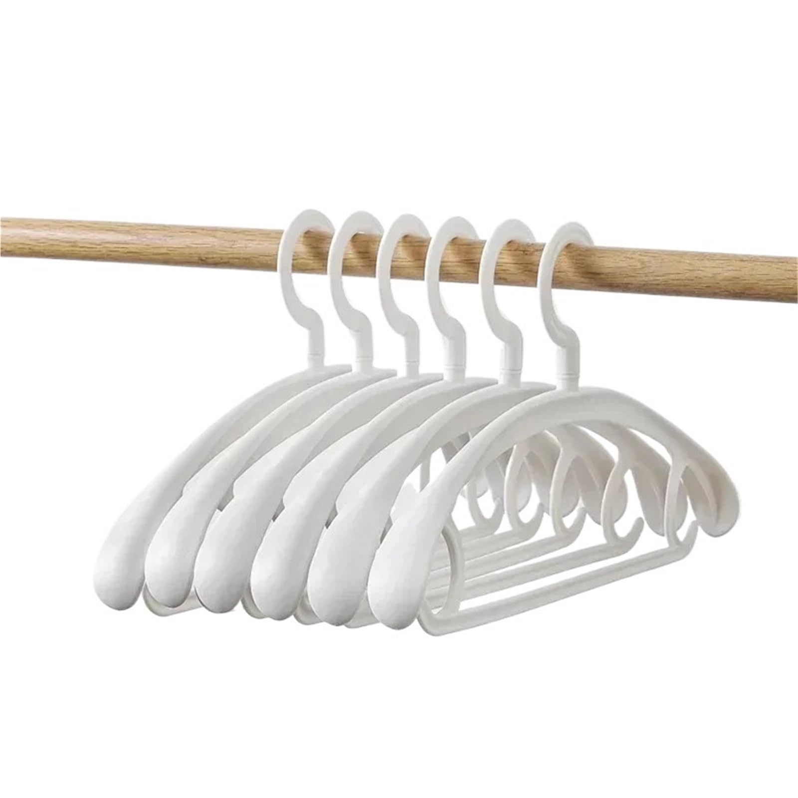 Hangers Traceless Clothes Hanger 5Pcs/pack Closet Organizer Widen Drying Rack Coat Display Wardrobe Racks(White)