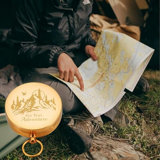 Off to College Gift for Boys Sons, Dont Do Stupid Shit Compass Gift for Men, Hiking Compass for Son, to My Son Gift from Mom Christmas Stocking Stuffers